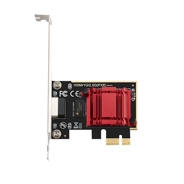 XJ-2x Pcie Kort 2.5gbps Gigabit Netværkskort 10/100/1000mbps Rtl8125b Rj45 Ethernet Netværkskort Pci-e