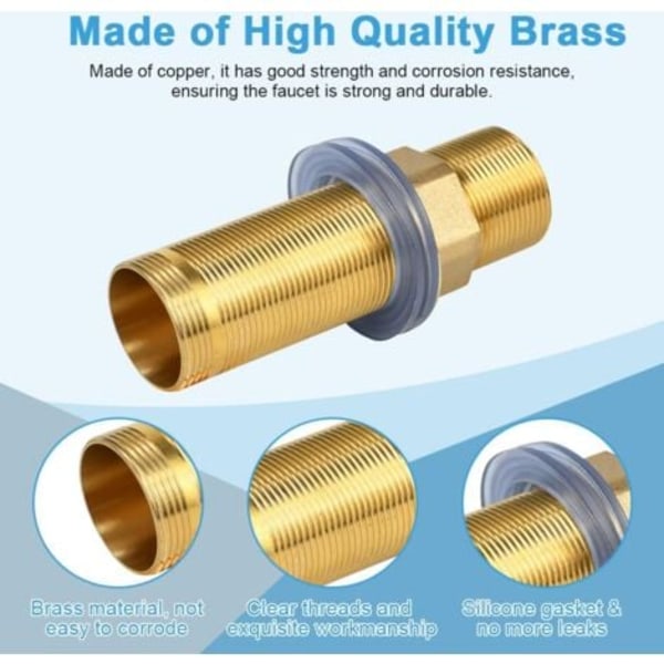 Reparationssats för kran, mässingsgänga fästtillbehörssats för kranreparation (M32-60mm)