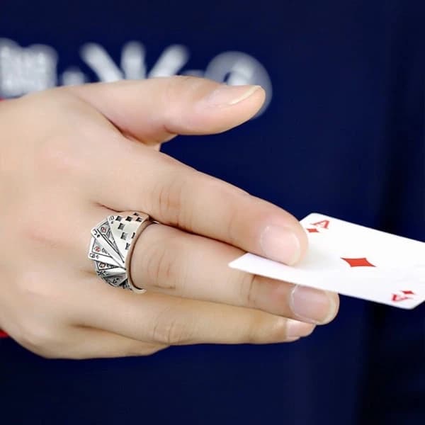 Pokerspil Casino Ring Spillekort Ring Statement Ring