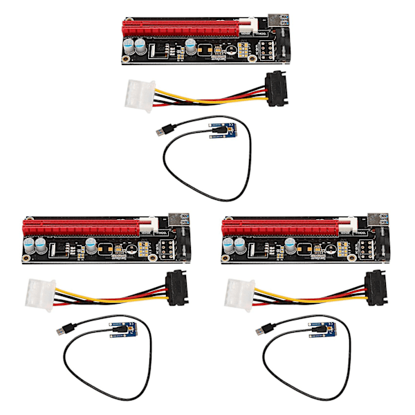 XJ-3x Mini Pcie Til Pci Express 16x Riser Til Bærbar Ekstern Billedkort Exp Gdc Btc Antminer Miner Mpc