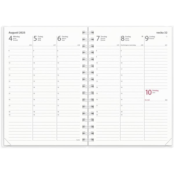 Kalender 2025 Veckovis A6 4-i-1