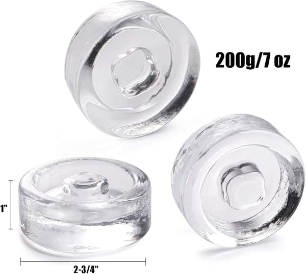 9-pack Glass Fermentation Weights with Easy-Grip Handle, 7 × 7 × 2.5 cm Fermentation Weights for Wide Mouth Mason Jars