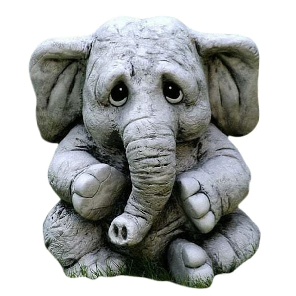 XJ-Elefant Statue Dyre Resin Figurer Kunst Udendørs Have Hjem Dekoration