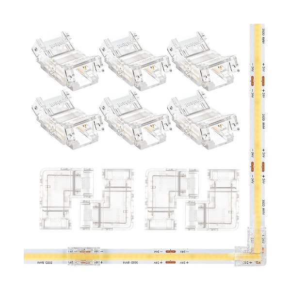 XJ-10kpl 2-nastainen 8mm Cob Led -liitinsarja 8mm Cob-valoille