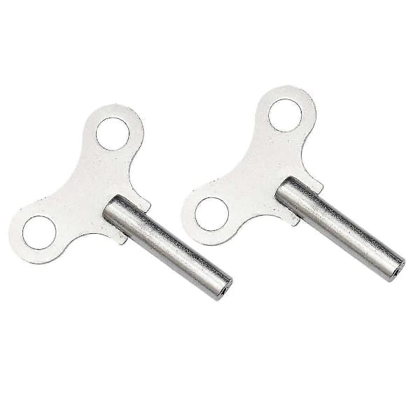 【xj】2 Pcs Steel Clock Key Metal Clock Key Sturdy Clockwork Tool Winding Chain Repair Tool For Home Store Clock (silver, Longer Pattern)