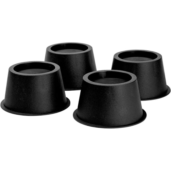 XJ-Sängynkorottajat, Huonekalujen korottajat, Huonekalujen jalat, Lisää 5 cm korkeutta, Lattiasuoja (4 kpl, Musta)