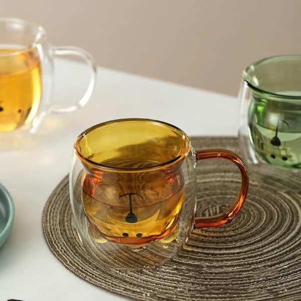 250 ml glaskop, glaskaffekop, MØRKGRØN, mørkegrøn