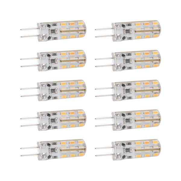 10 st G4 LED-lampa 1,5 W DC12V Varmvit 3000K 110LM Bi-Pin LED-lampor för skåpbelysning Trädgård