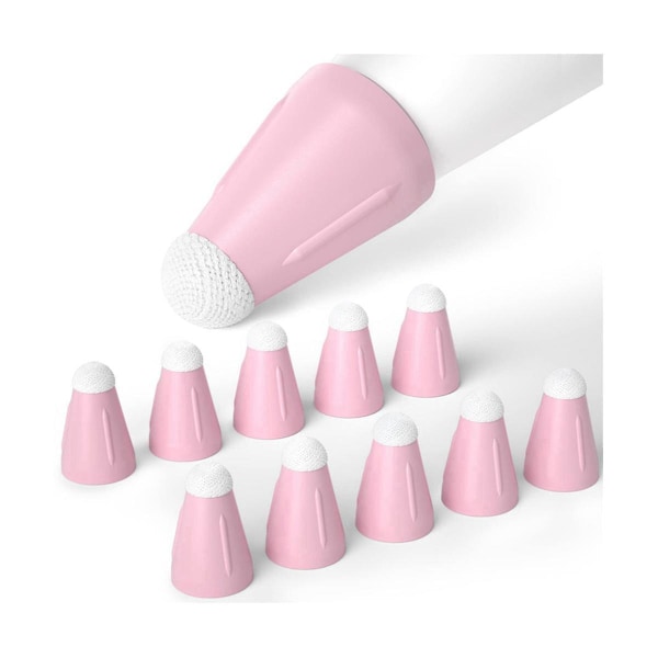 XJ-For 1/2:a 10 st Silikon Ersättning Pennspetsar Skydd Pekskärm Stylus Penna Fodral Spets, rosa