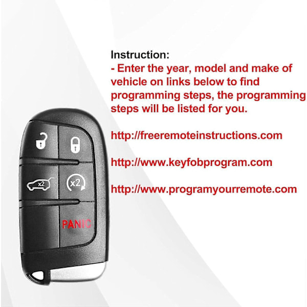 Självprogrammerbar ersättningsnyckel för Proximity Smart Key Fob för Jeep Grand Cherokee 2014-2021
