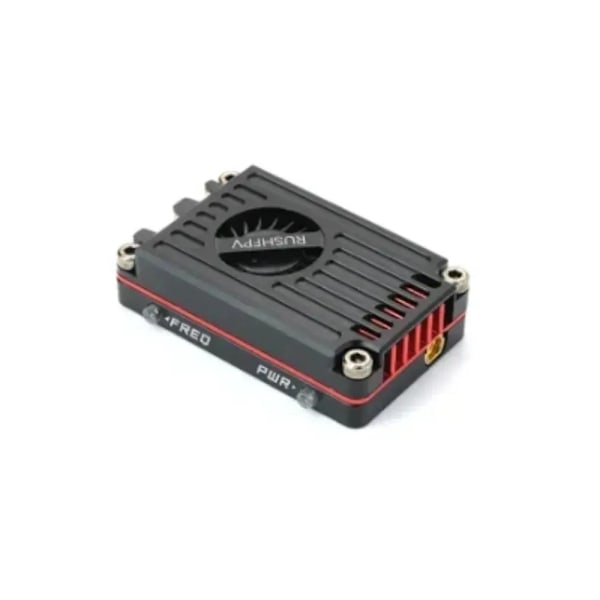 RUSHFPV MAX SOLO 5.8G 2.5W 2-6S LIPO FPV VTX CNC-kotelo Sisäänrakennettu hiljainen jäähdytystuuletin FPV Freestyle pitkän kantaman DIY-osiin