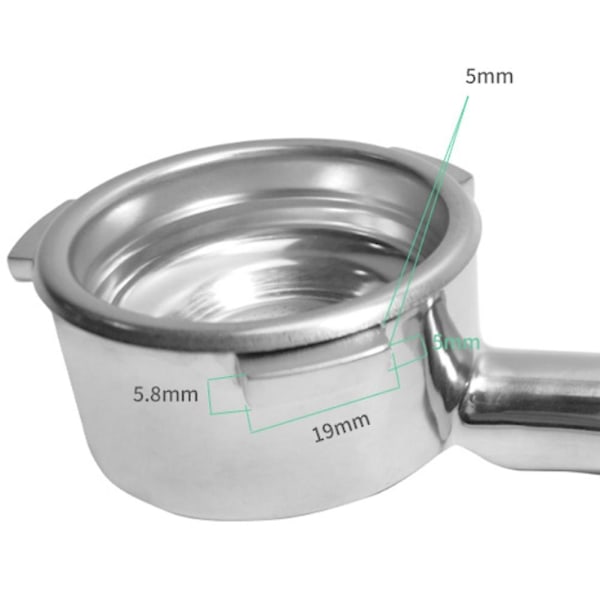 XJ-54mm Pohjaton Portafilter - Sopii Barista Express, Pro, Press -malleihin, 1 x Suodatinkori. (puu)