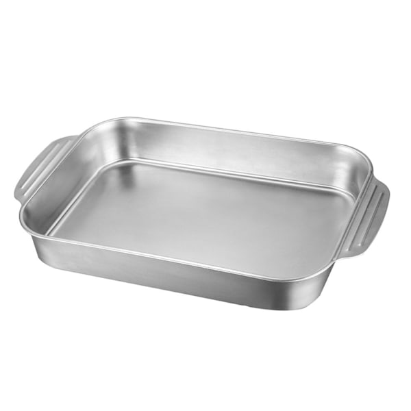 XJ-Rektangulär grillbricka Hemlagad matlagningsplatta Dubbla öron Design Bakplåt