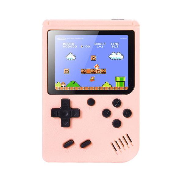 500-i-1 Retro Gameboy Maskin Mini Handhållen Videospelkonsol Inbyggd Klassisk Spelspelare Barn Vuxen Roliga Leksakspresenter Rosa pink