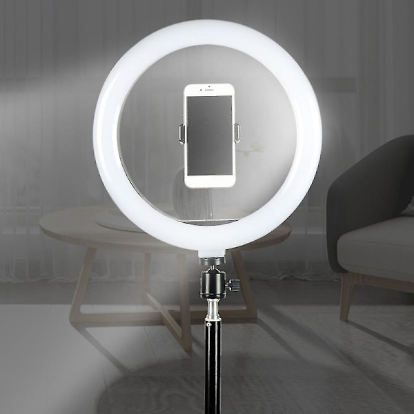 XJ-26cm Kamera Telefon Fotografering LED Ringlampa USB Fyllnadsljus för Selfie Makeup Hy