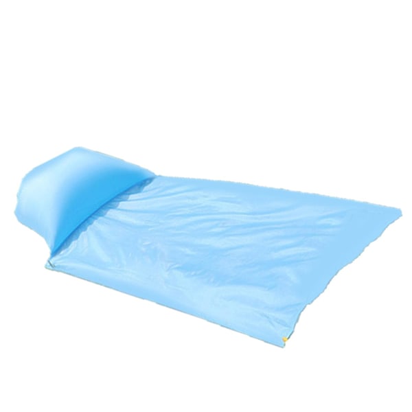 XJ-Piknikteppe for én person i lyseblått med oppblåsbar pute og vanntett oppbevaringsveske - 85x210cm / 33.5x82.7in