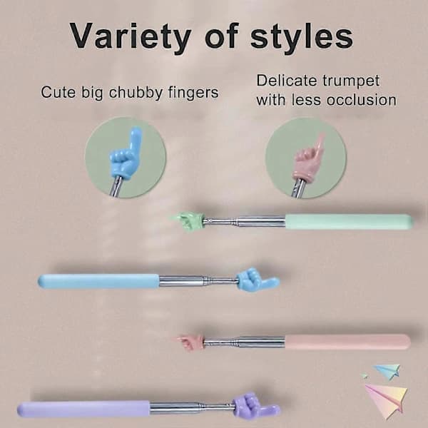 Extendable Finger Stick Retractable Telescopic Classroom Teacher Pointer Mini Handheld Presentation -Sy -Sy Black Black