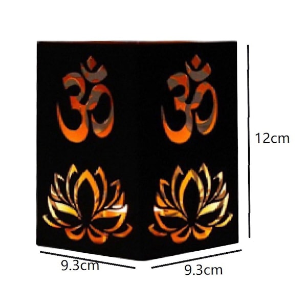 XJ-Lotus Lysestake Utendørslys For Terrasse+lotusmønster Halloween Lysestaker For Hjem Festlig