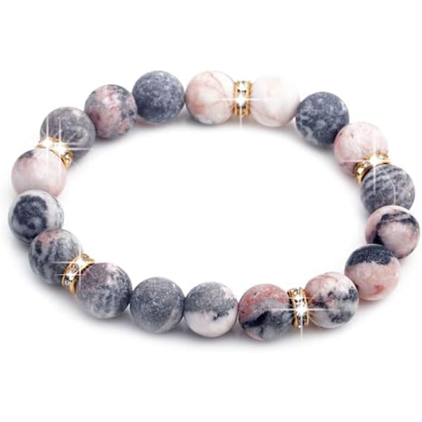 XJ-Helende armbånd angst krystalarmbånd chakra perlearmbånd rosenkvarts krystaller og helende sten armbånd beroligende tråd stretch armbånd
