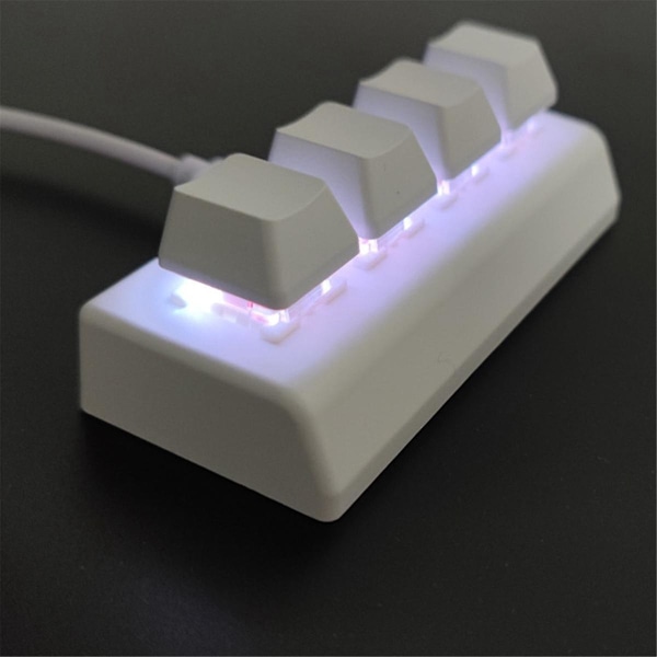 XJ-4 Taster Programmerbart Tastatur Rød Bryter Ctrl C V Enter Mini Mekanisk Tastatur Støtter Nkro For Gaming