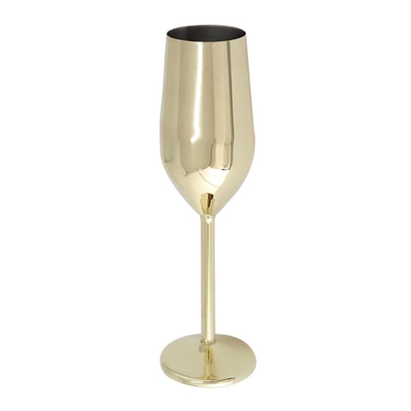 Champagneglas, Champagneglas i rostfritt stål, Perfekt för Fars Dag, Bröllop, Fester och Årsdagar guld