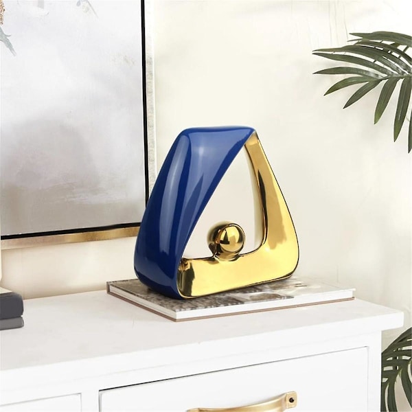 XJ-Home Decor Moderni Patsas, geometrinen Keraaminen Veistos Pöytäkoristeet Olohuoneen Keskipisteeksi