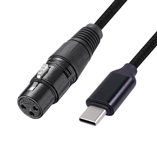 XJ-Usb C til XLR hun-kabel, Usb C mikrofonkabel Type C han til XLR hun Mic Link Studio Audio C