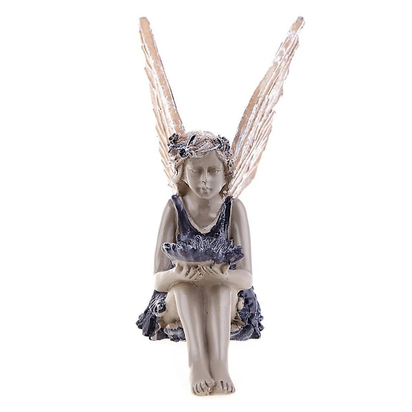 Sunflower Angel Garden Statue Figur Staty Hartsdekorationer Inomhus Utomhus Heminredning