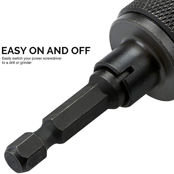 XJ-4 st Borrchuck Snabbväxlingsadapter Mini 3-backars Borrchuck Skruvmejseladapter Elektrisk Borr Con