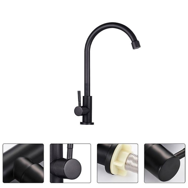 Kitchen Tap Single Outlet, Badrumsblandare, Svängbar Kallvattenkran