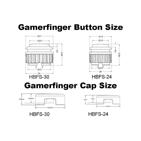 XJ-12 stk Erstatningsknapper for Gamerfinger Mekaniske Trykknapper for Cherry Mx-brytere