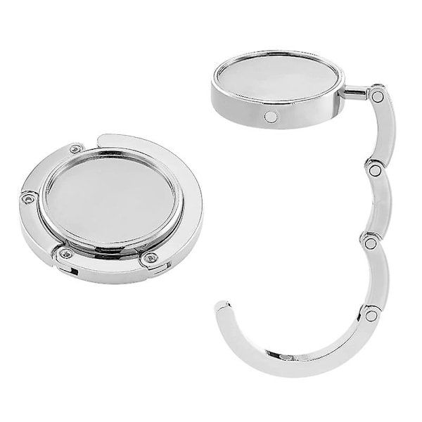 Bordsväska Handväskhållare Krokar 3 X Fällbara Halkskyddade Väskkrokar Hållare För Handväskor Bordskiva Väska Hållare Set I Silver