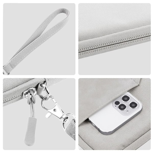 XJ-Håndveske Tablet Sleeve Case LYS GRÅ FOR 9,7-11 TOMMER Lysegrå
