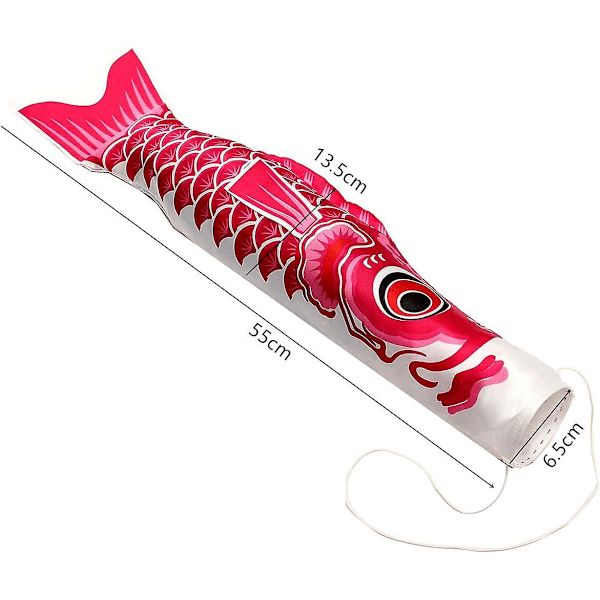 XJ-Bluelover 1 Set 5 st Japansk flaggkarp Karp Bannires Windsock Sailfish Koinobori Vent Streamer Flerfärgad fisk (YJD)
