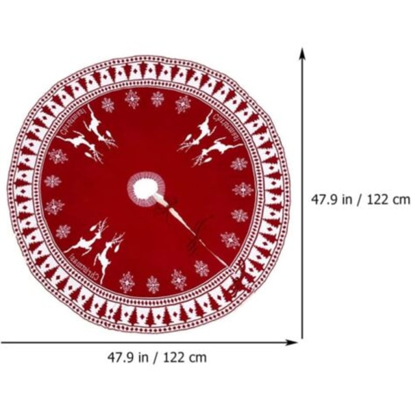 1 kpl 122 cm Valkoinen Pehmoinen Joulu Lumipuu Matto Rustiikkinen Puun Hame Joulu Puun Hame Kodin Sisustus Lumihiutale Puun Hame Kolmiosainen Puun Hame