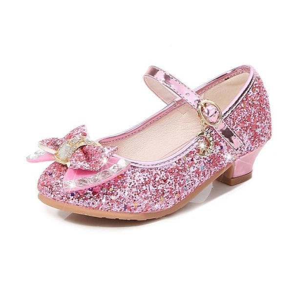 XJ-Elsa prinsessesko børn pige med pailletter rosa 17.5cm / størrelse