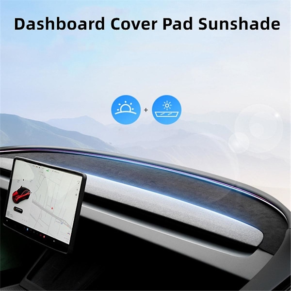 XJ-För 2024 Instrumentbräda Skydd Pad Solskydd Anti-uv Dash Mat Solskyddande Non-Cover