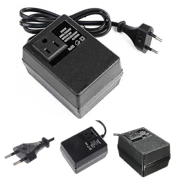 200W Muuntaja 220V - 110V / 110V - 220V US/Eurooppalainen Pistoke Jännitemuunnin Tiimi