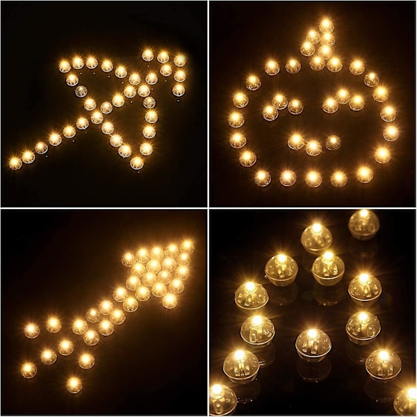 XJ-100 stk Mini LED-balloner til julekugle, Halloween-lanterner (YJD)
