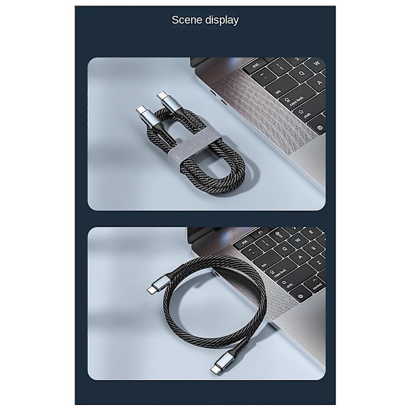 XJ-Pd 240w Ladekabel Dobbeltsidig Type C Til Usb Type C 240wpd Datakabel 2m