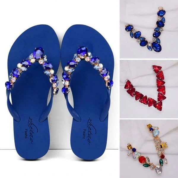 Kristallsandal Kedja Bikini Kopplingar 6