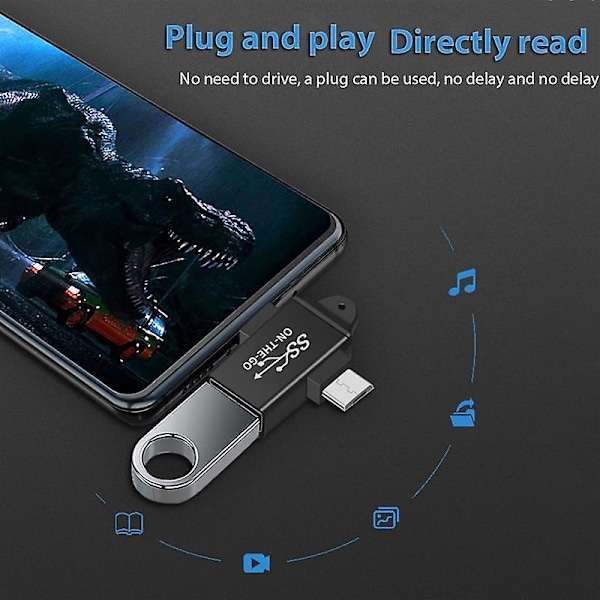 XJ-Usb C Till Usb 3.0 Otg Konverter Usb 2 I 1 Typ C -otg Adapter