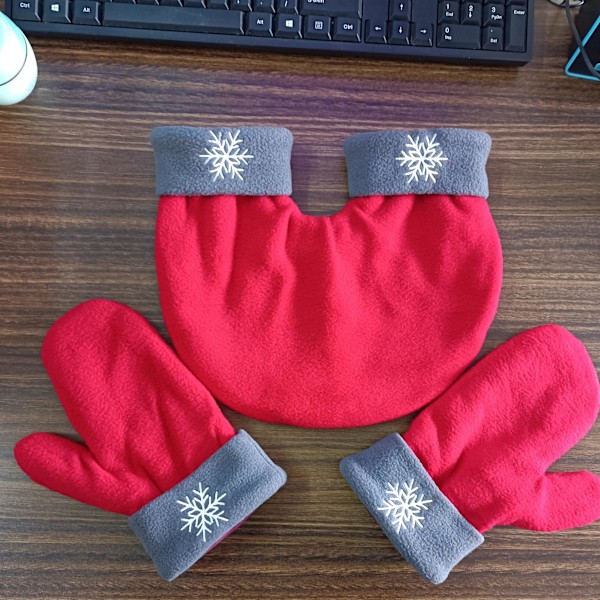 XJ-3 st parhandskar i polarfleece, tjocka och varma vinterhandskar för älskare, romantiska parvantar, julklapp