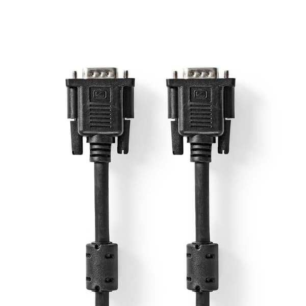 XJ-VGA-kabel | VGA Han | VGA Han | Nikkelbelagt | Maksimal opløsning: 1280x768 | 2.00 m | Rund | ABS | Sort | Label
