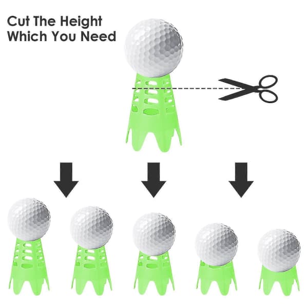 Plastgolftees til hjemmesimulator, golftees til udendørs og indendørs brug, simulatorøvelse, træningsmåtte, golftees-ZZY Green