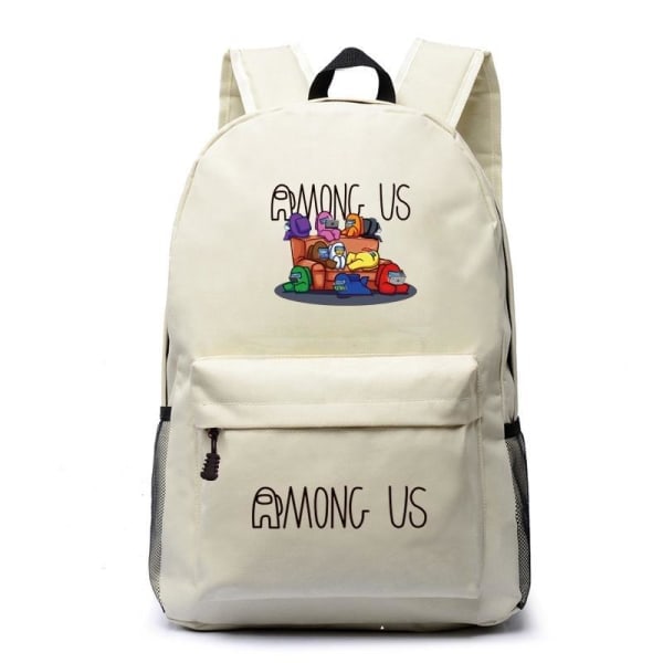 XJ-Among Us Reppu Lasten Reput Koululaukku 1kpl Beige