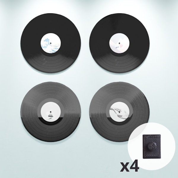 XJ-Skivhängare för Väggmontering – 4-pack
