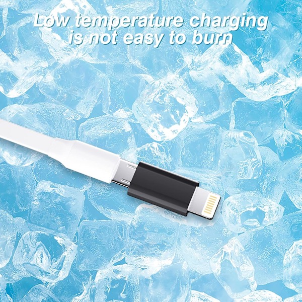 Micro USB-hona till Lightning-hane laddningsadapter (3-pack) Android-laddningskabelportkontakt kompatibel med iPhone/iPad-laddningssladd datakonverter