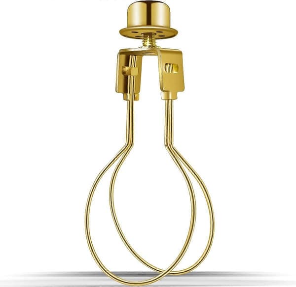 Clip-on Lampshade Adapter, Lampshade Bulb Clip Adapter Includes Decorative Finial
