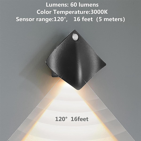 Sensor Vägglampetter, Magnetiska LED Vägglampor Med Rörelsedetektering, Trådlös Vägglampa Med Batteri